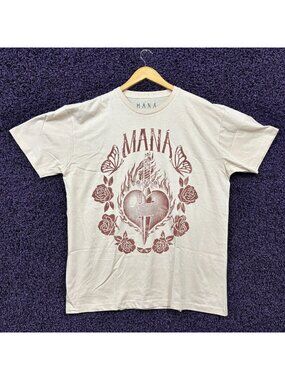 Mana Vivir Sin Aire Tour Mariposa Tracionera Band T-Shirt XL